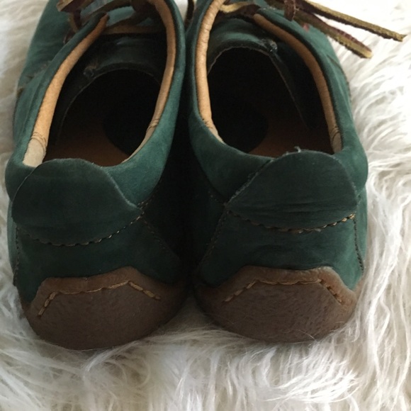 BORN green leather comfort shoes leather 6.5 / 37 - Picture 6 of 7